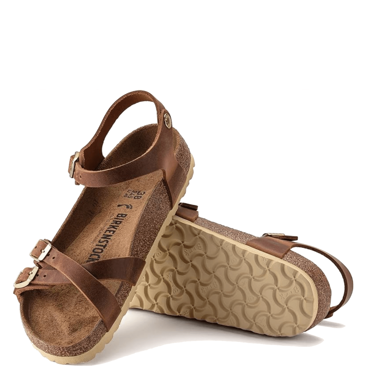 Sandalo Birkenstock Kumba Pelle Oliata Cognac - Birkenstock - Calzature Savorè