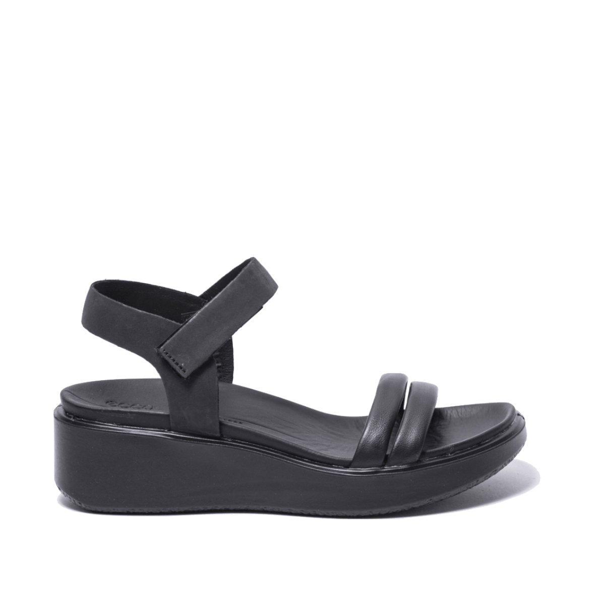 Sandalo Ecco Flowt Wedge Pelle Black - Ecco - Calzature Savorè