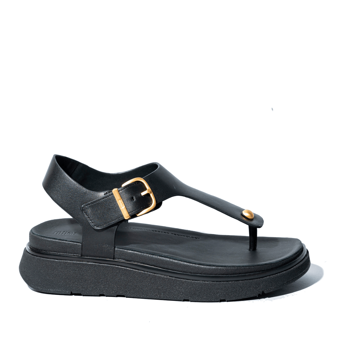 Sandalo Infradito Fit - Flop Toe - Post Pelle Nero - Fit - Flop - Calzature Savorè