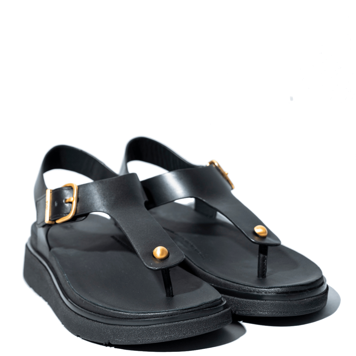 Sandalo Infradito Fit - Flop Toe - Post Pelle Nero - Fit - Flop - Calzature Savorè