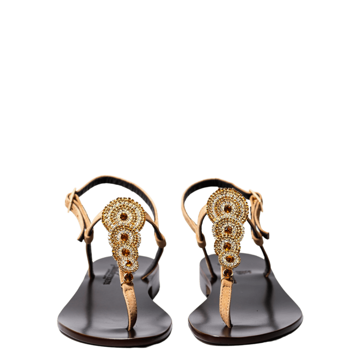 Sandalo Infradito Paolo Ferrara Gioiello Camoscio Taupe - Paolo Ferrara - Calzature Savorè