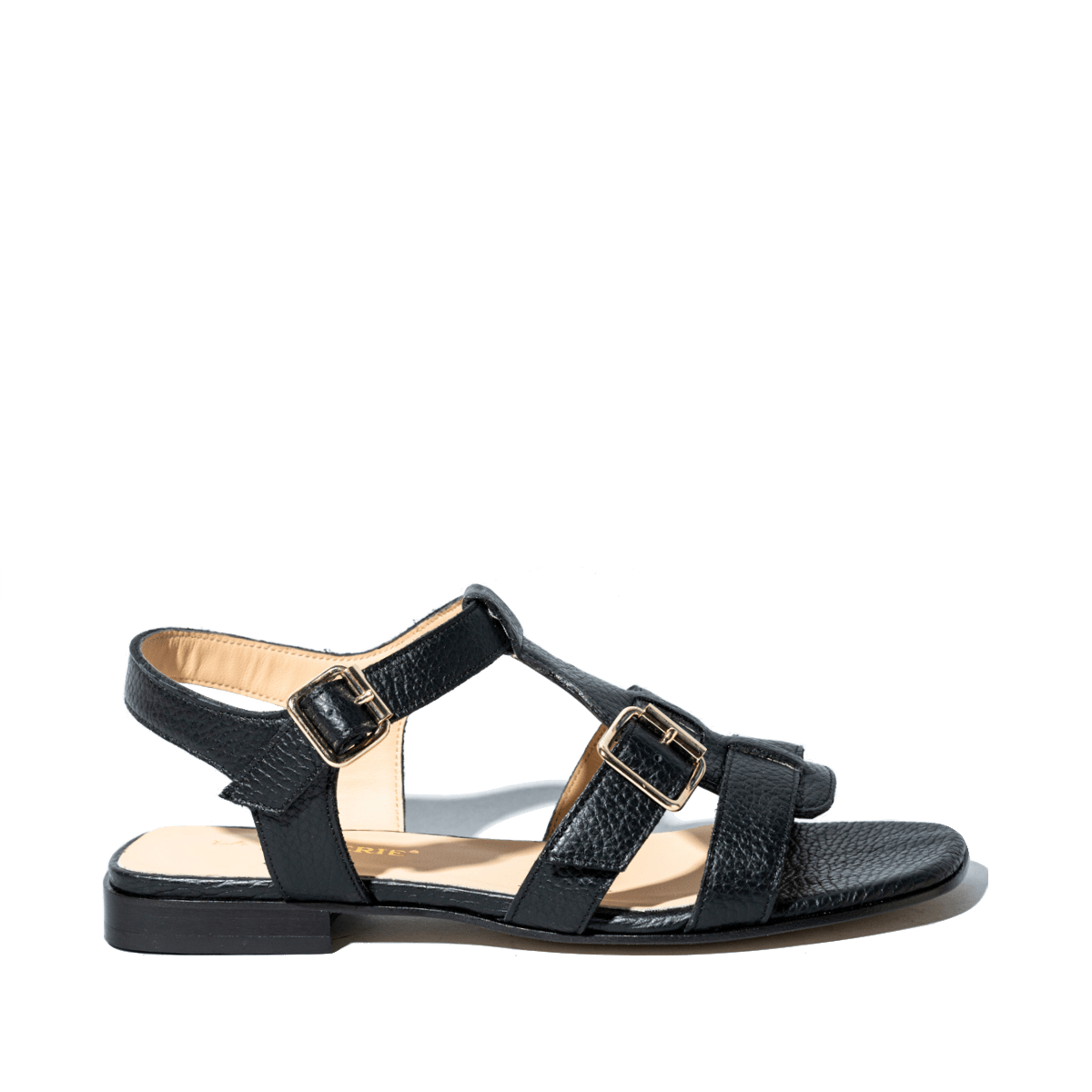 Sandalo La Sellerie Fibbie Pelle Durango Nero - La Sellerie - Calzature Savorè