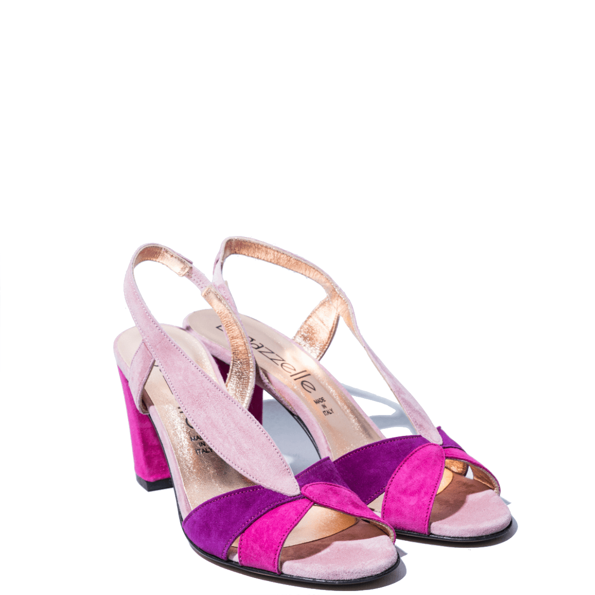 Sandalo Le Gazzelle Camoscio Rosa/Viola - Le Gazzelle - Calzature Savorè