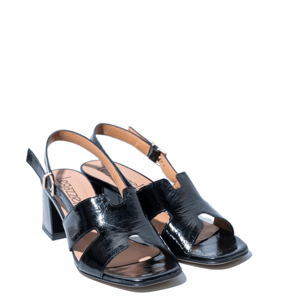 Sandalo Le Gazzelle H Pelle Lux Nero - Le Gazzelle - Calzature Savorè