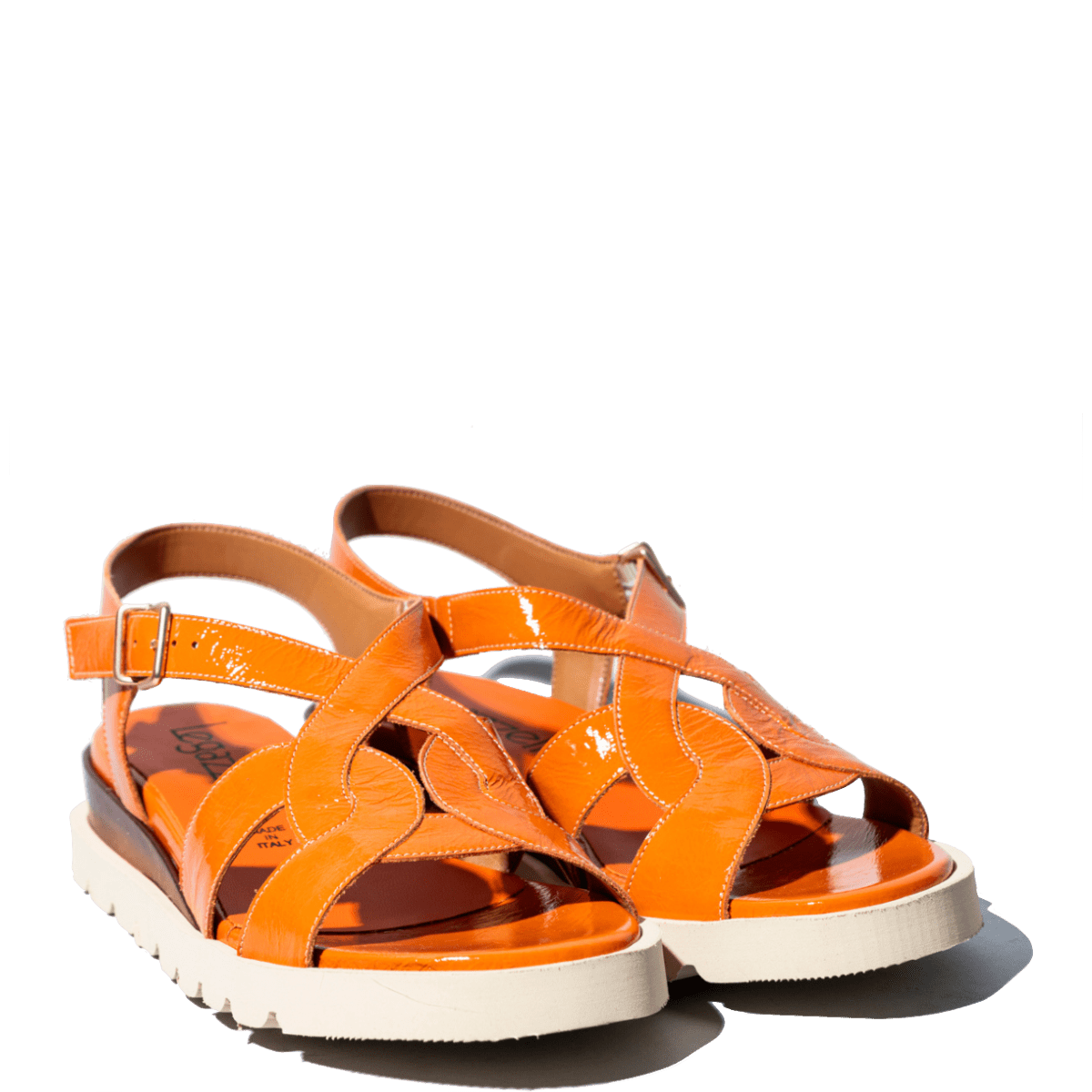 Sandalo Le Gazzelle Nappa Verniciata Papaya - Le Gazzelle - Calzature Savorè