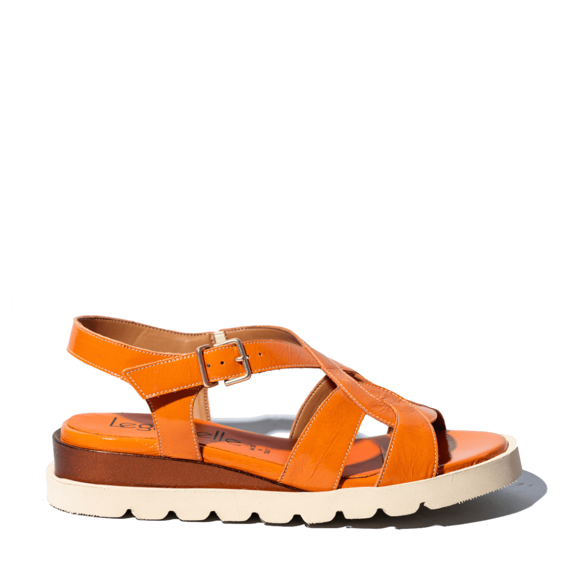Sandalo Le Gazzelle Nappa Verniciata Papaya - Le Gazzelle - Calzature Savorè