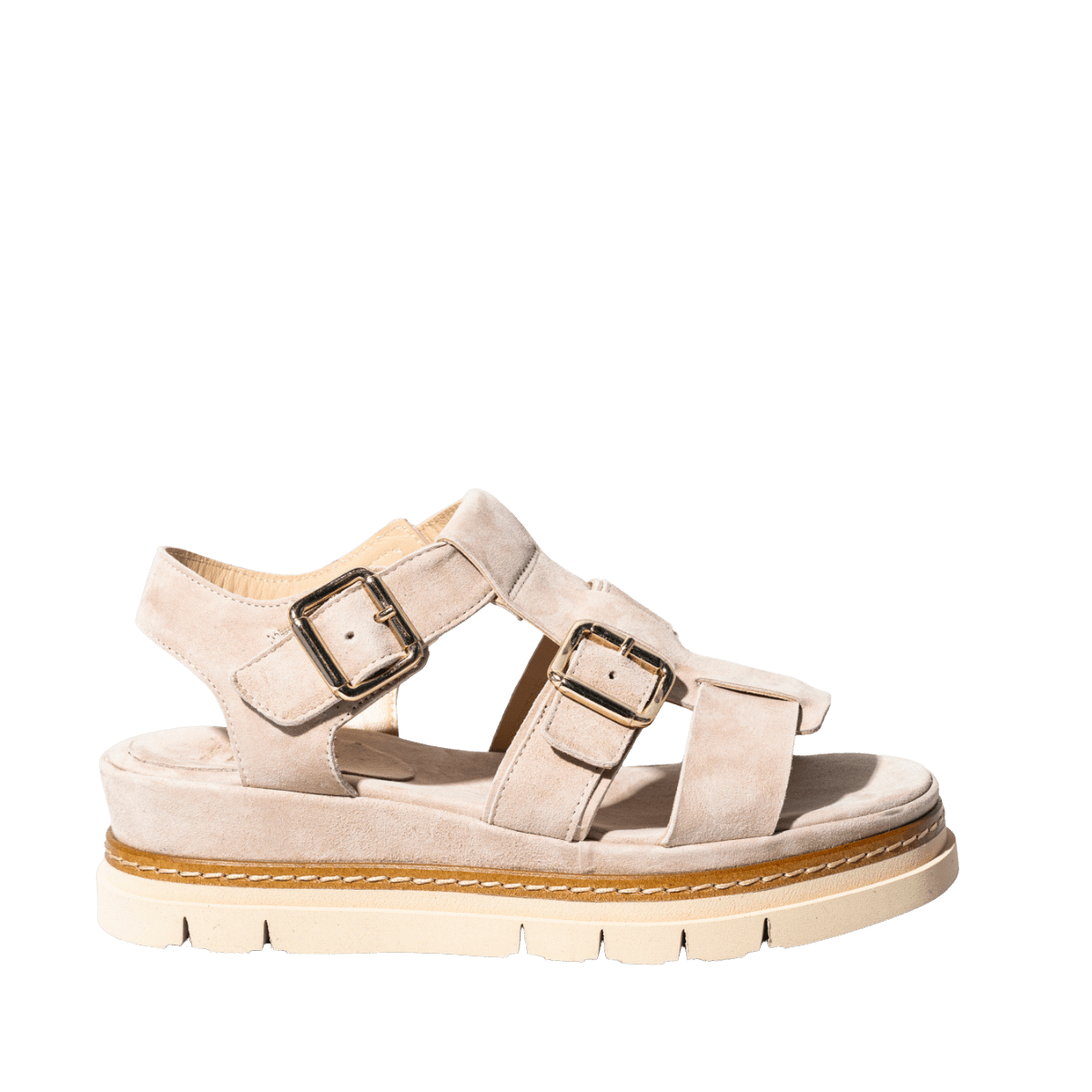 Sandalo Luca Grossi Fibbie Camoscio Carne - Luca Grossi - Calzature Savorè