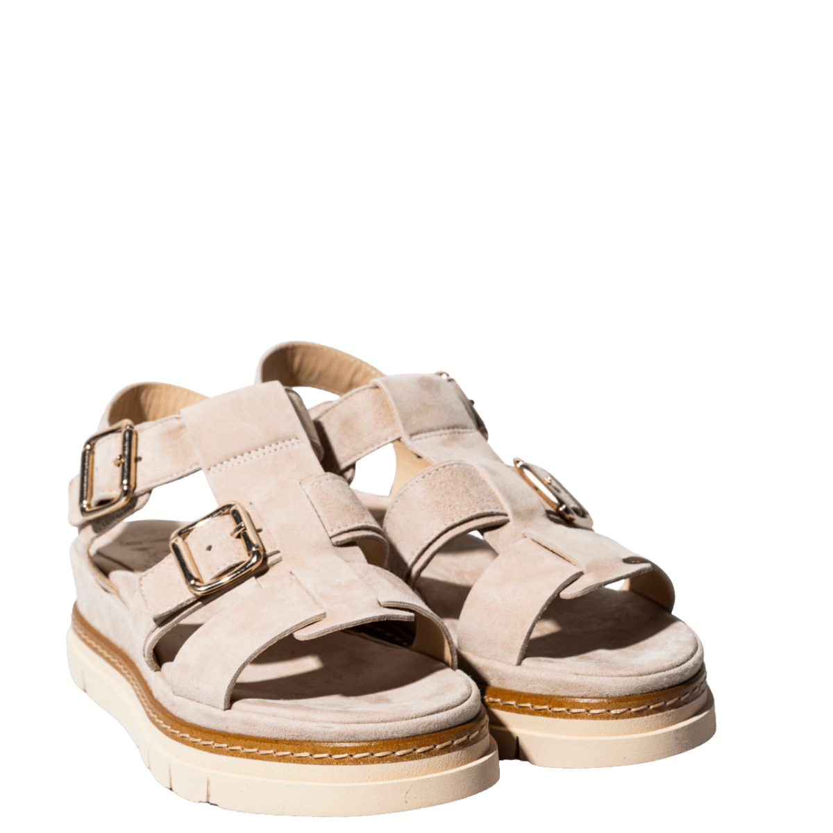 Sandalo Luca Grossi Fibbie Camoscio Carne - Luca Grossi - Calzature Savorè