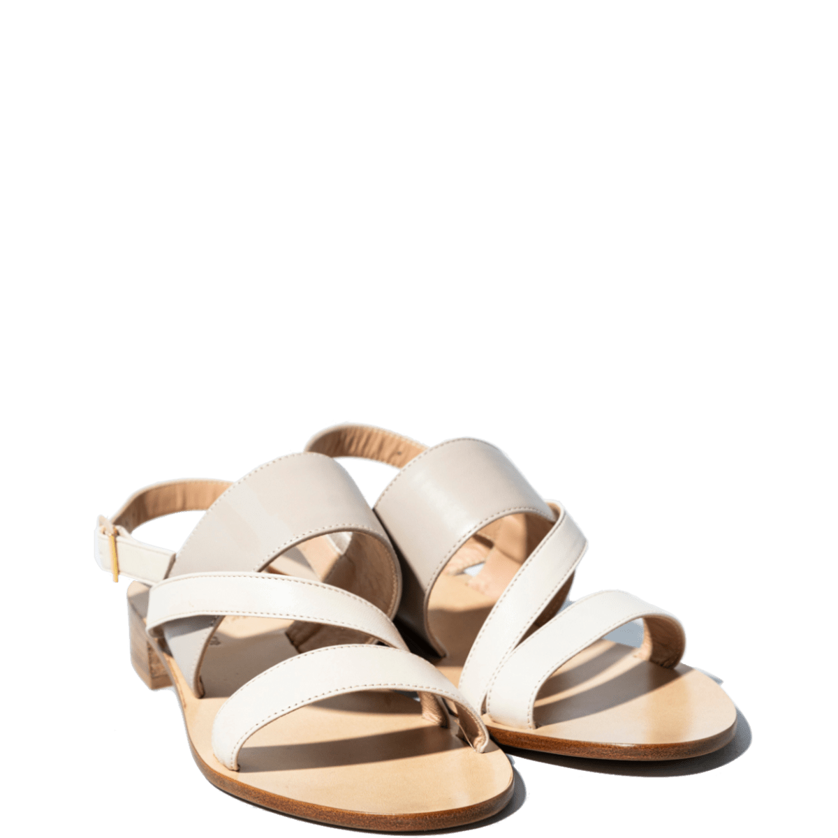 Sandalo Paolo Ferrara Pelle Milk/Sabbia - Paolo Ferrara - Calzature Savorè