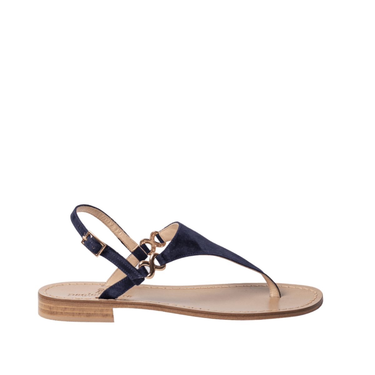 Sandalo Paolo Ferrara Triangolo Camoscio Blu - Paolo Ferrara - Calzature Savorè