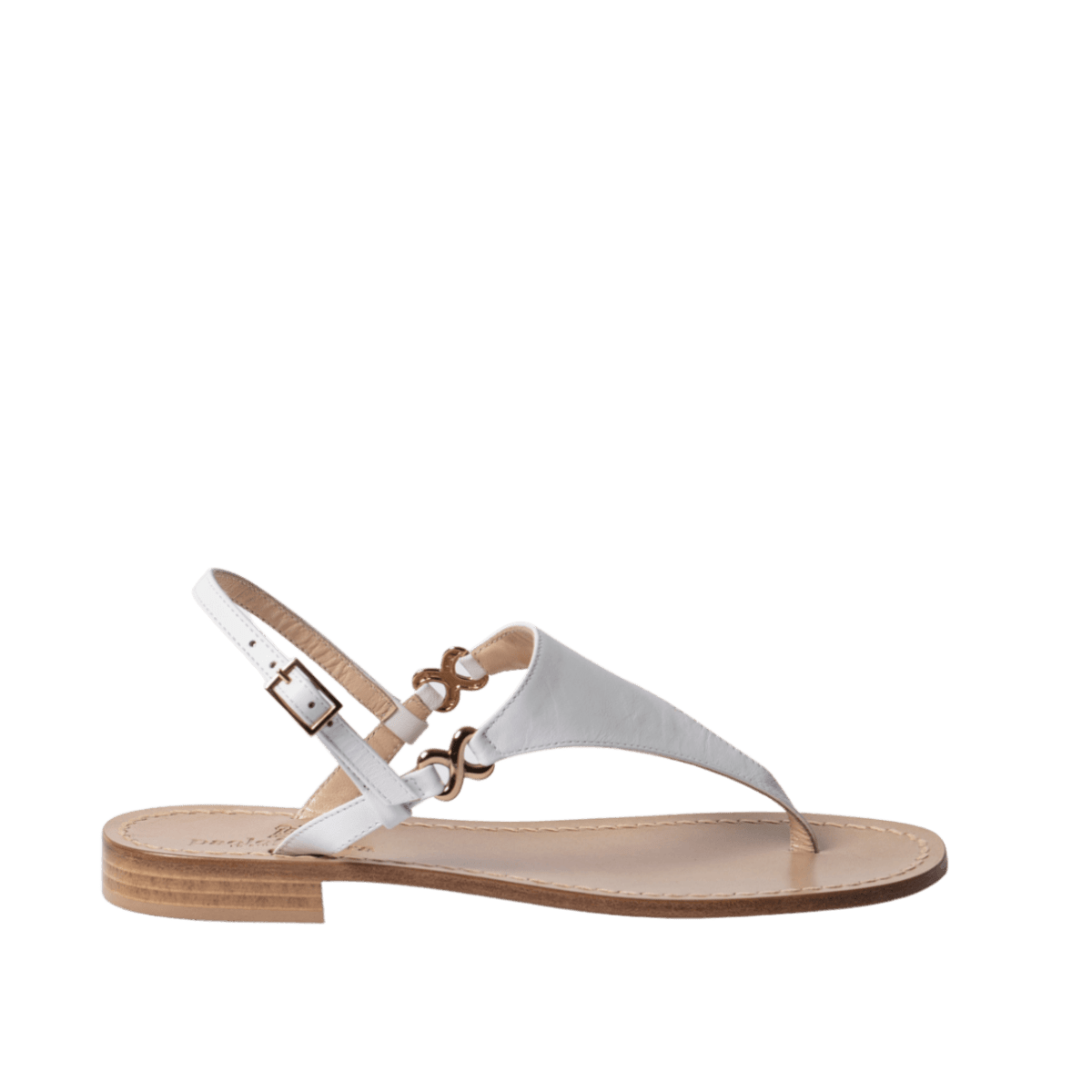 Sandalo Paolo Ferrara Triangolo Pelle Bianco - Paolo Ferrara - Calzature Savorè