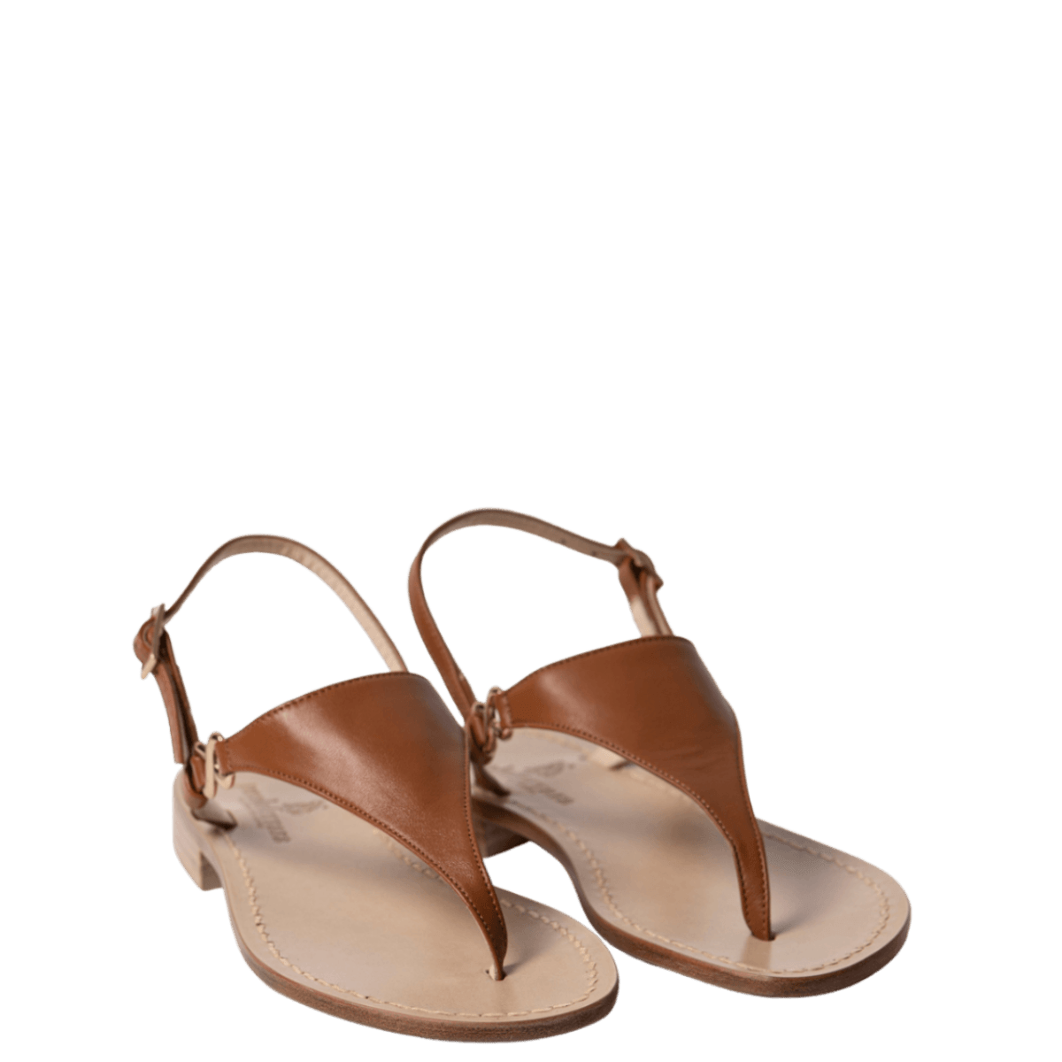 Sandalo Paolo Ferrara Triangolo Pelle Cuoio - Paolo Ferrara - Calzature Savorè