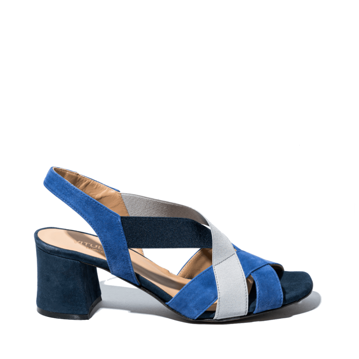 Sandalo Vitulli & Co. Camoscio Celeste/Blu - Vitulli & Co. - Calzature Savorè