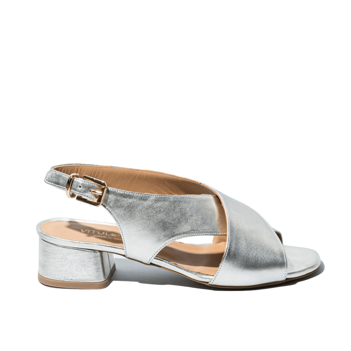 Sandalo Vitulli & Co. Nappa Laminato Sasso - Vitulli & Co. - Calzature Savorè