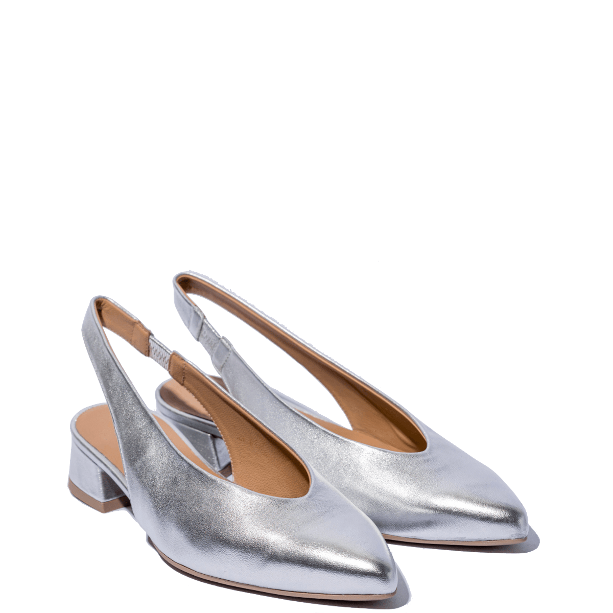 Slingback Mandorla Melluso Pelle Argento - Melluso - Calzature Savorè