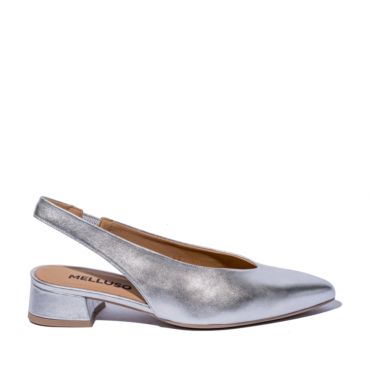 Slingback Mandorla Melluso Pelle Argento - Melluso - Calzature Savorè