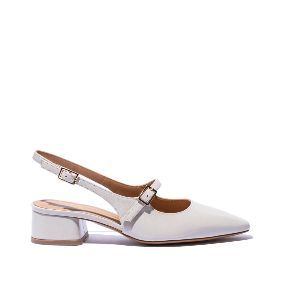 Slingback Mary Jane Vitulli & Co. Cinturino Vernice Vaniglia - Vitulli & Co. - Calzature Savorè