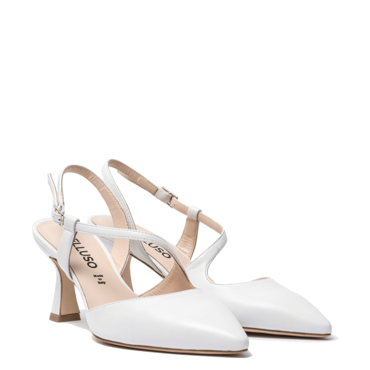 Slingback Melluso Cinturino Pelle Bianco Sposa - Melluso - Calzature Savorè