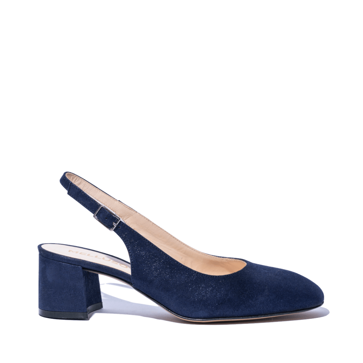 Slingback Melluso Viviana Camoscio Luminoso Blu Abyss - Melluso - Calzature Savorè