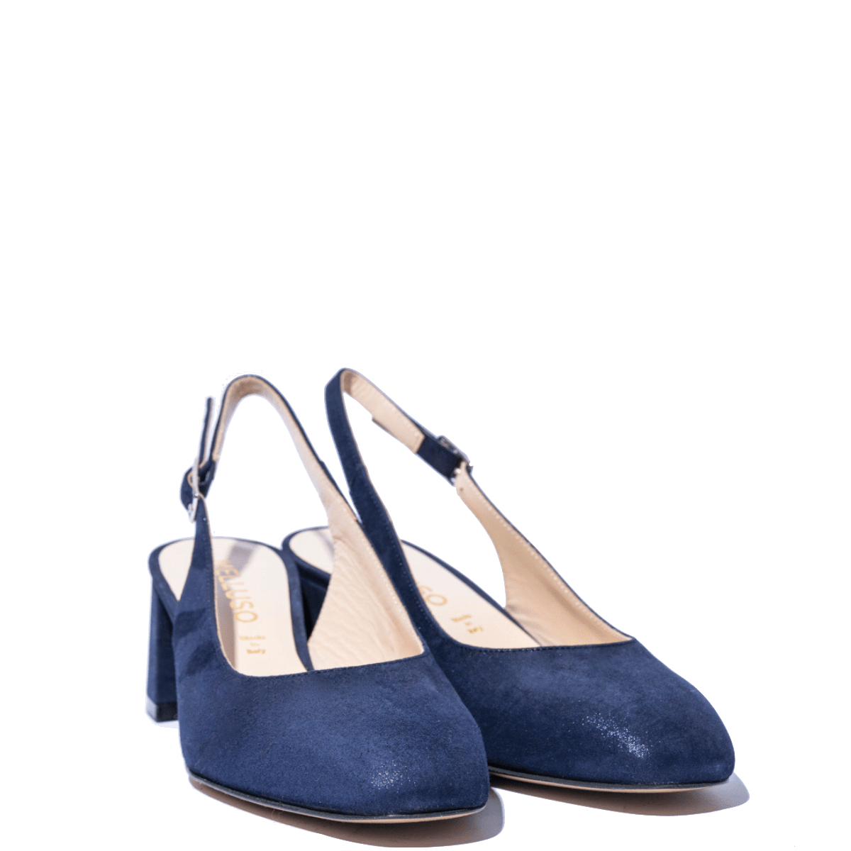 Slingback Melluso Viviana Camoscio Luminoso Blu Abyss - Melluso - Calzature Savorè