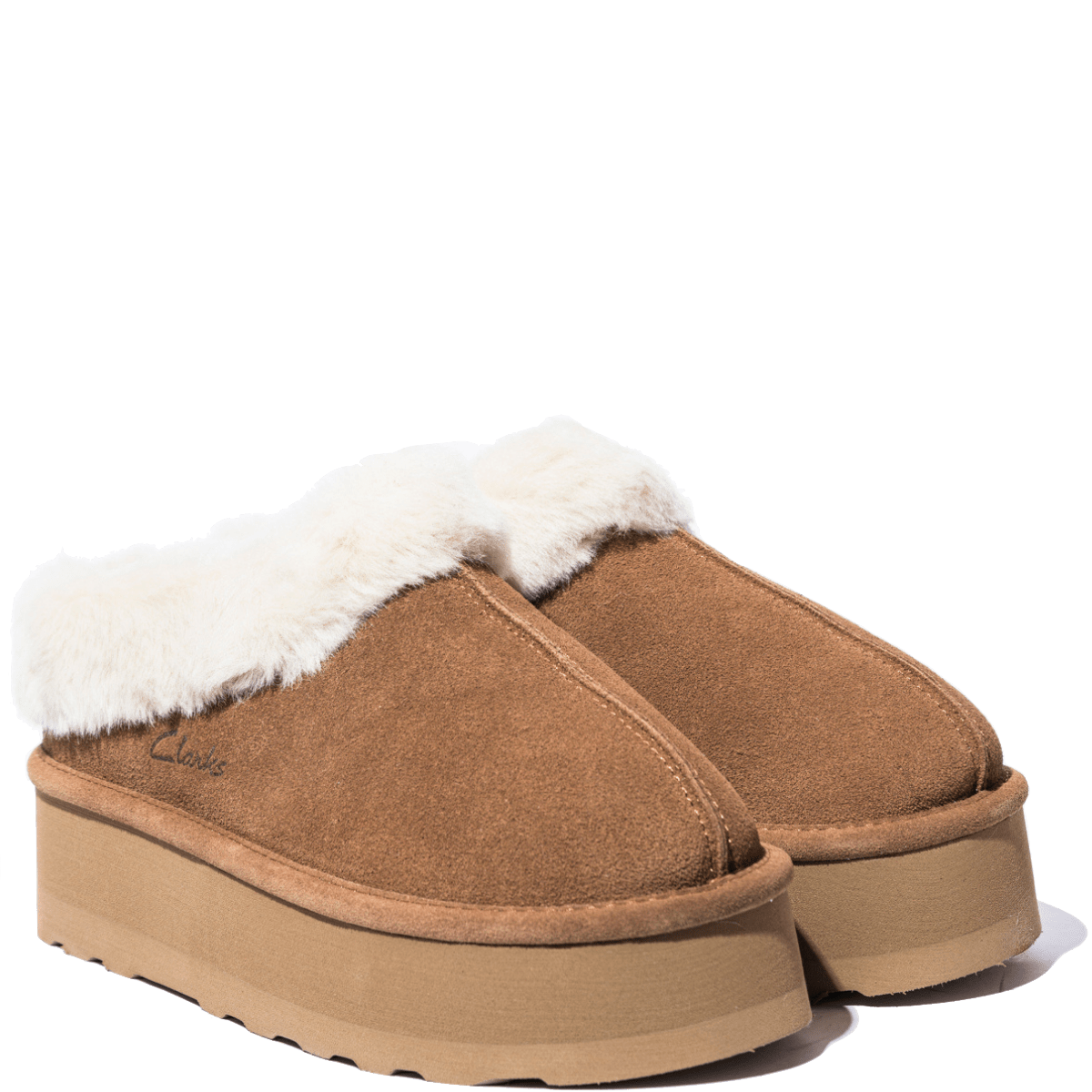 Slip - On Clark's Platform Camoscio Cognac - Clark's - Calzature Savorè