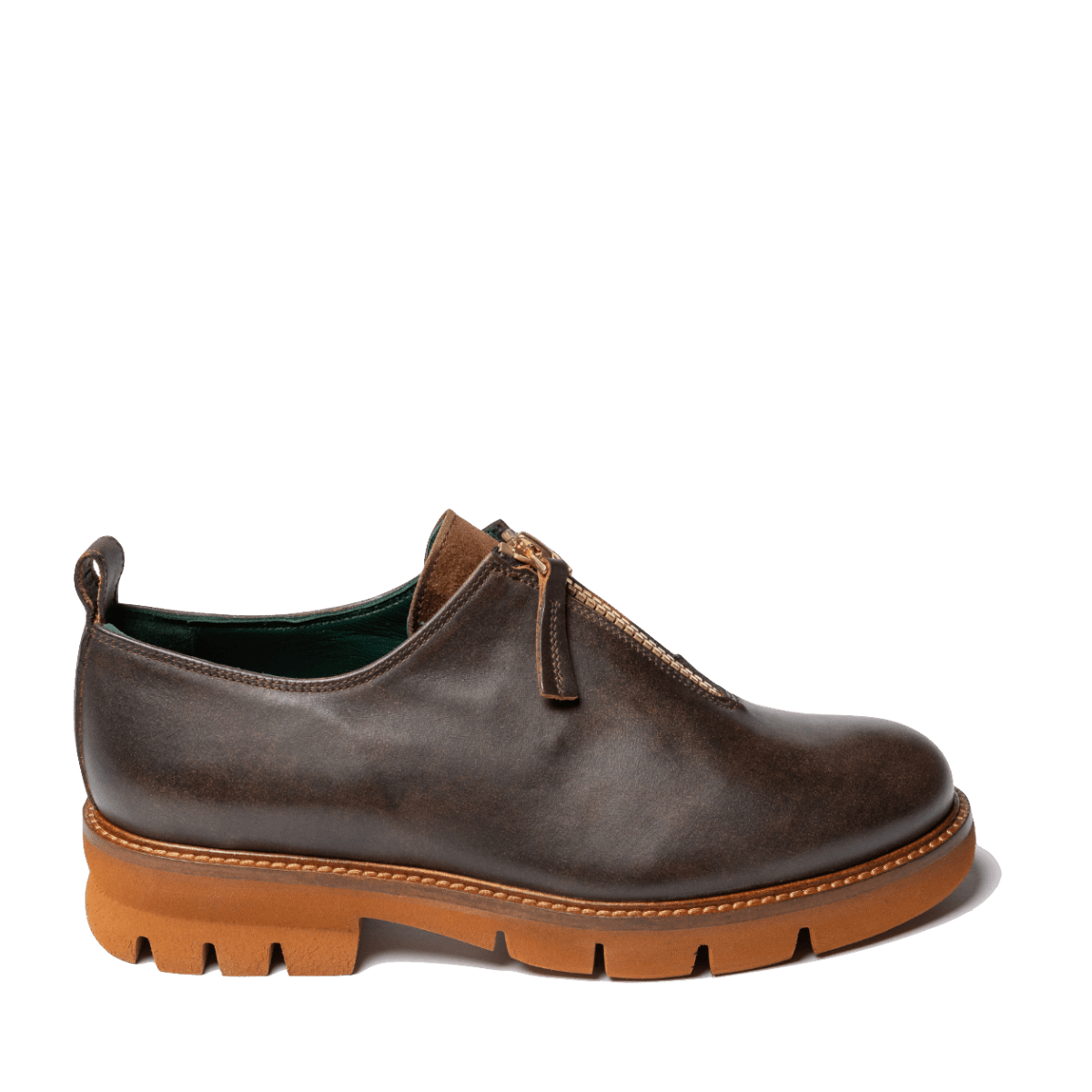 Slip - On Le Gazzelle Cerniera Pelle Rovere - Le Gazzelle - Calzature Savorè