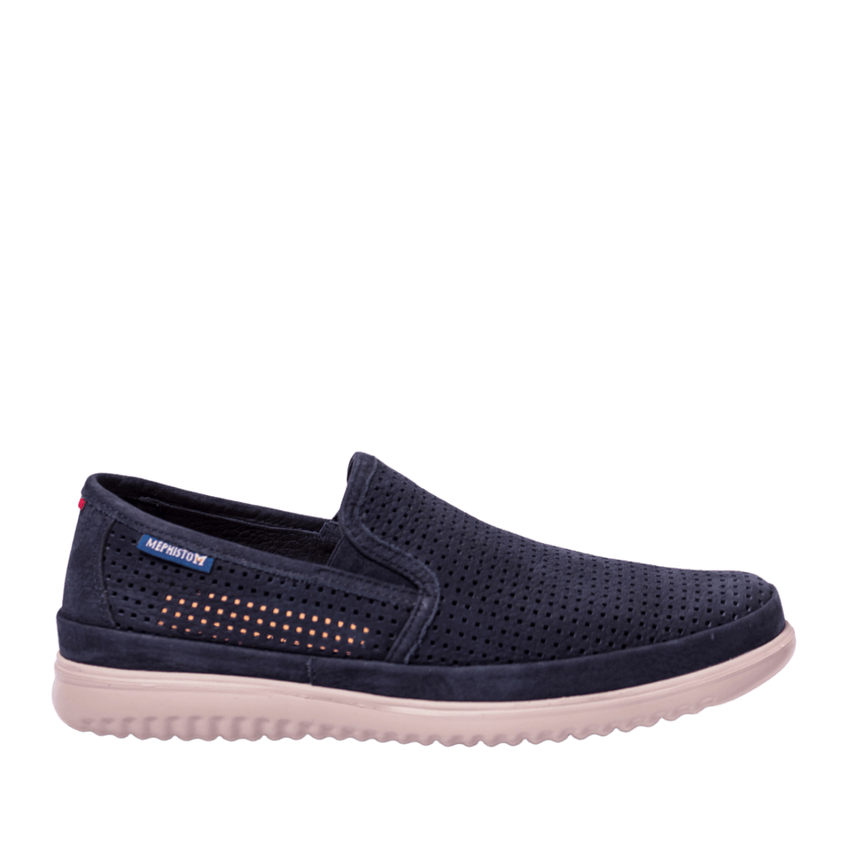 Slip-On Mephisto Tiago Nabuck Blu - Mephisto - Calzature Savorè