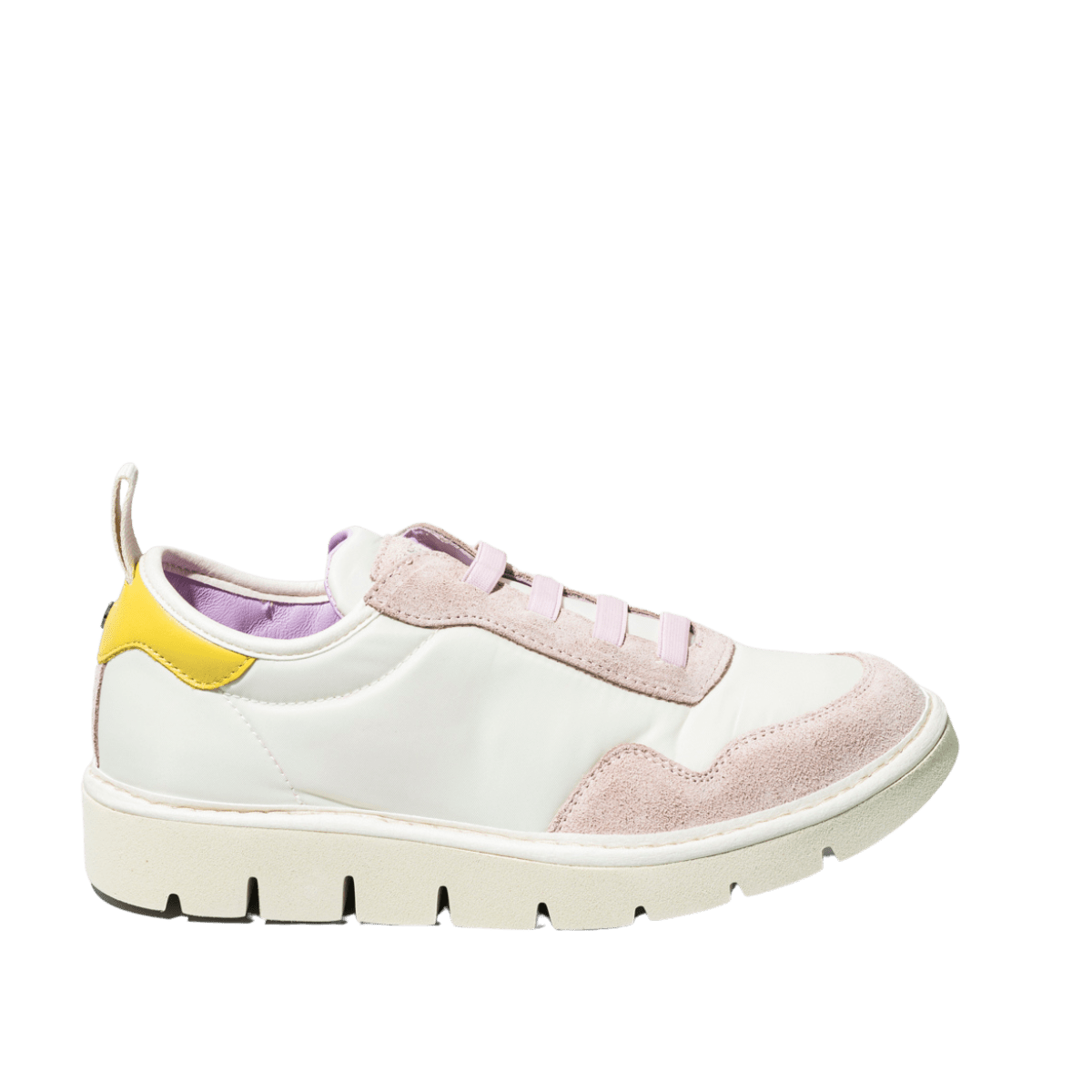 Slip-On Pànchic Nylon e Suede Fog-Powder Pink-Yellow - Pànchic - Calzature Savorè
