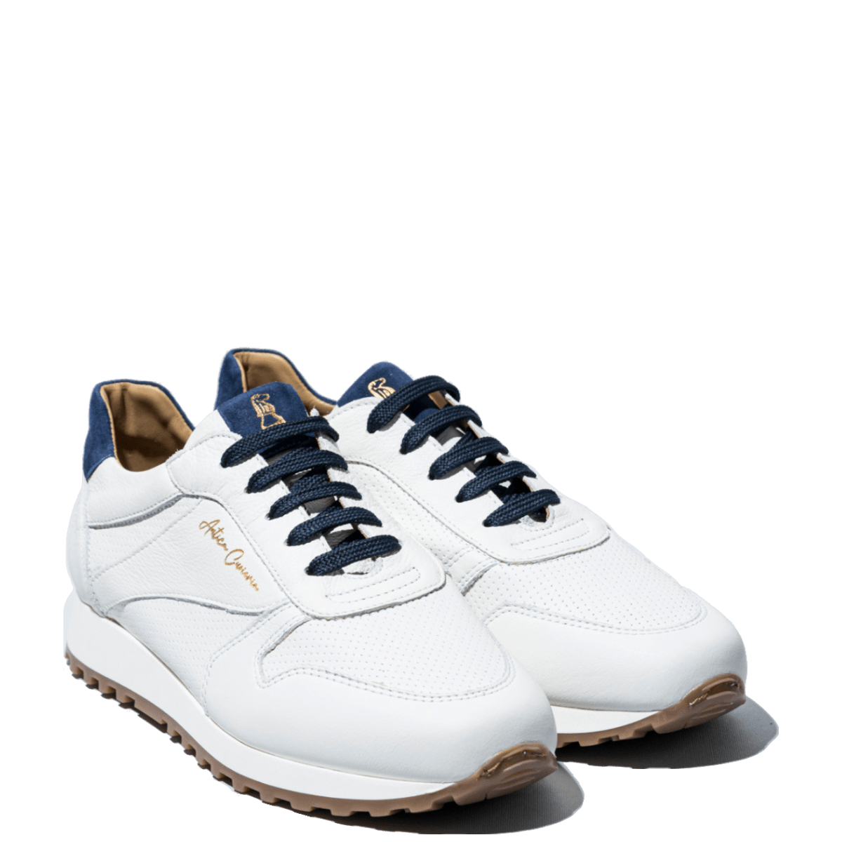 Sneaker Antica Cuoieria Pelle Vieste Punzonato Bianco - Antica Cuoieria - Calzature Savorè