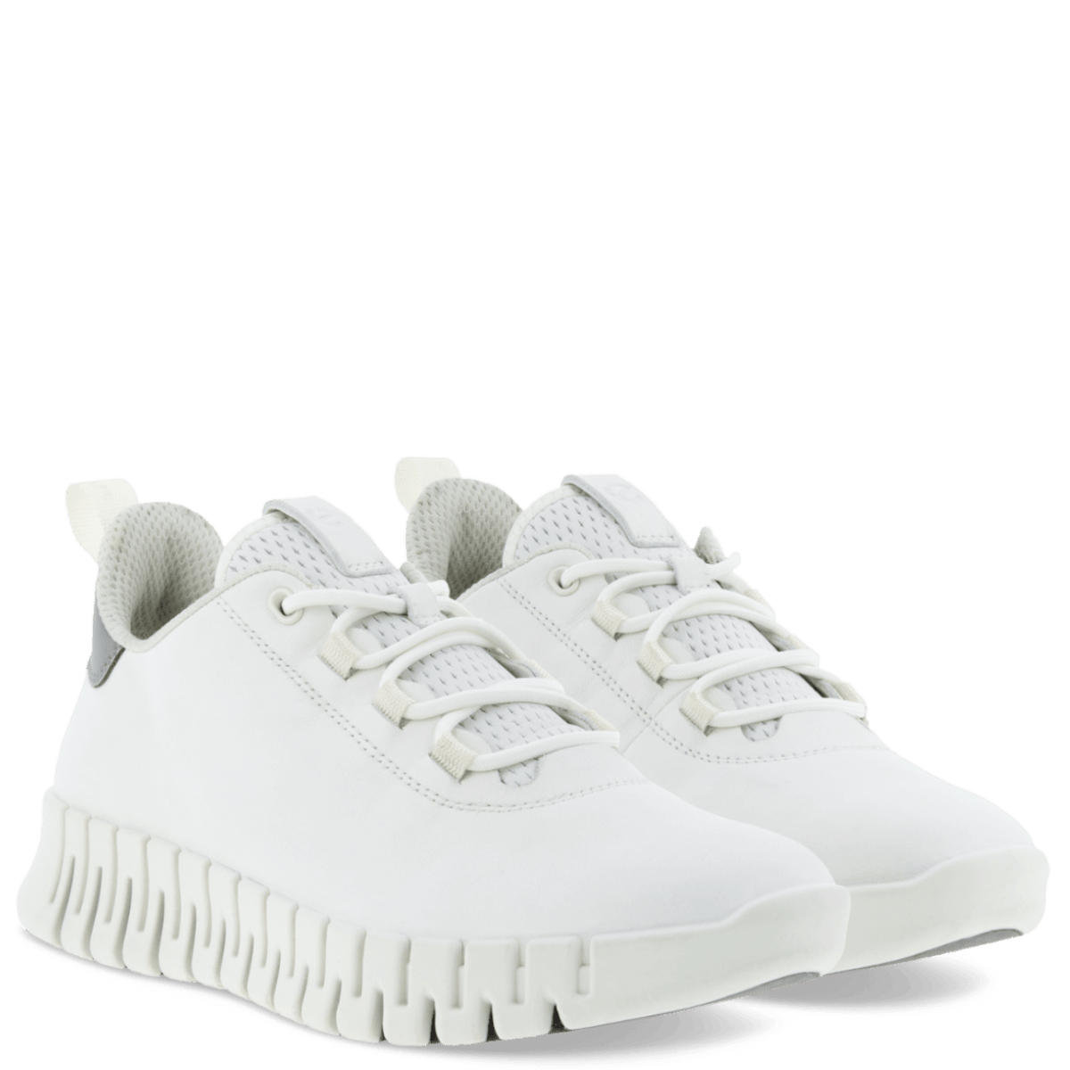 Sneaker Ecco Gruuv Suola Flessibile Pelle White/Light Grey - Ecco - Calzature Savorè