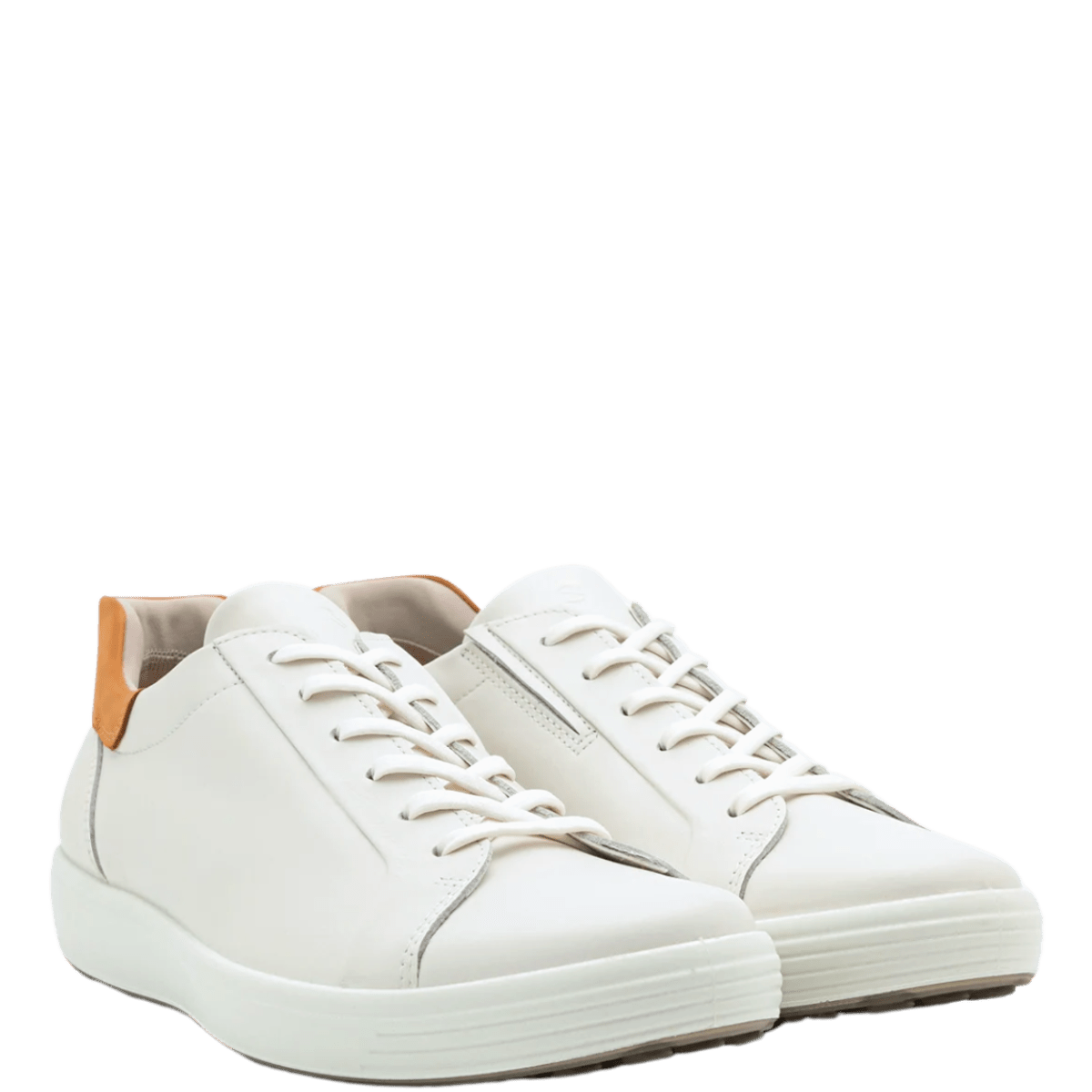 Sneaker Ecco Soft 7 M Easy Slip Lace Pelle White/Lion - Ecco - Calzature Savorè