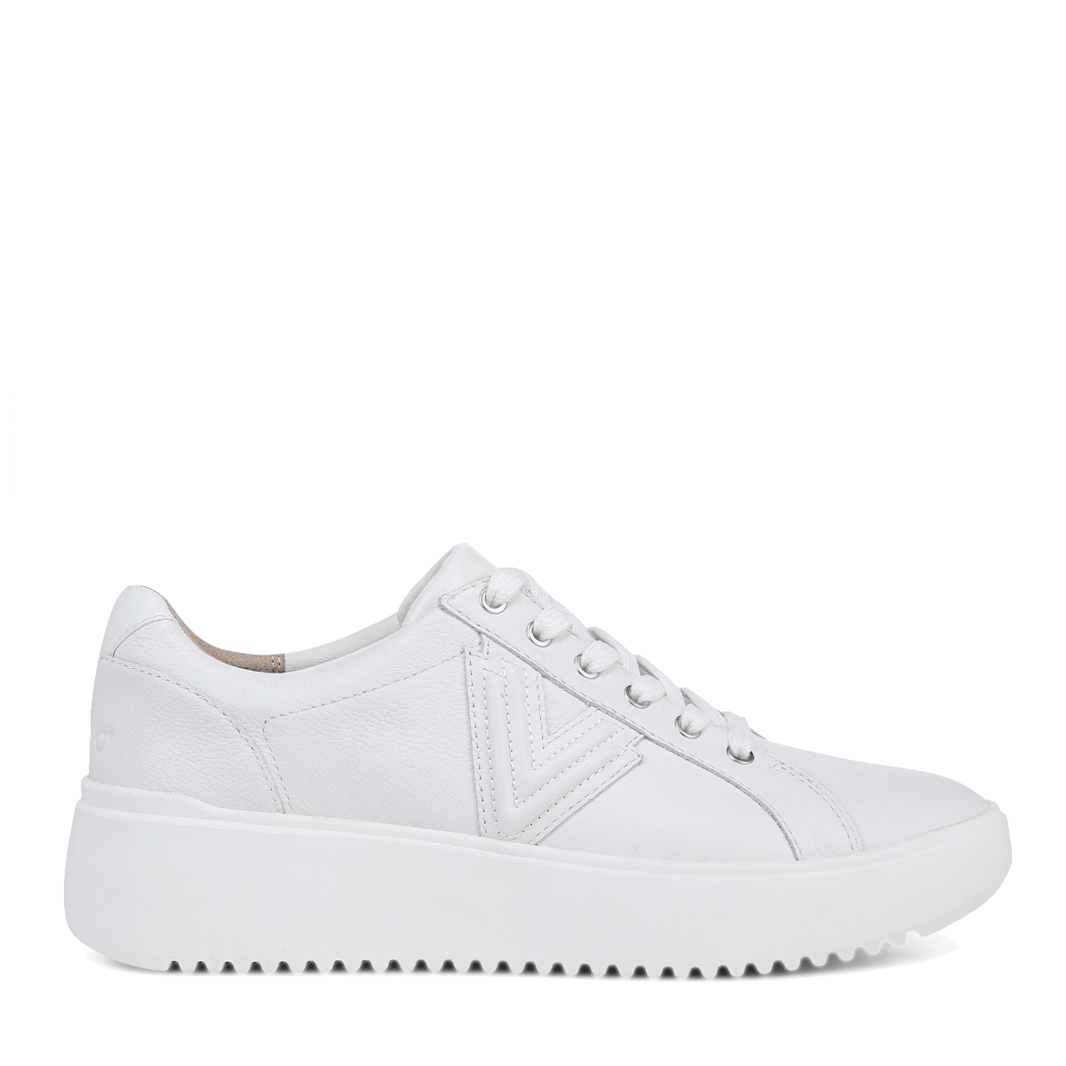 Sneaker Vionic Kearny Platform Pelle Bianco - Vionic - Calzature Savorè