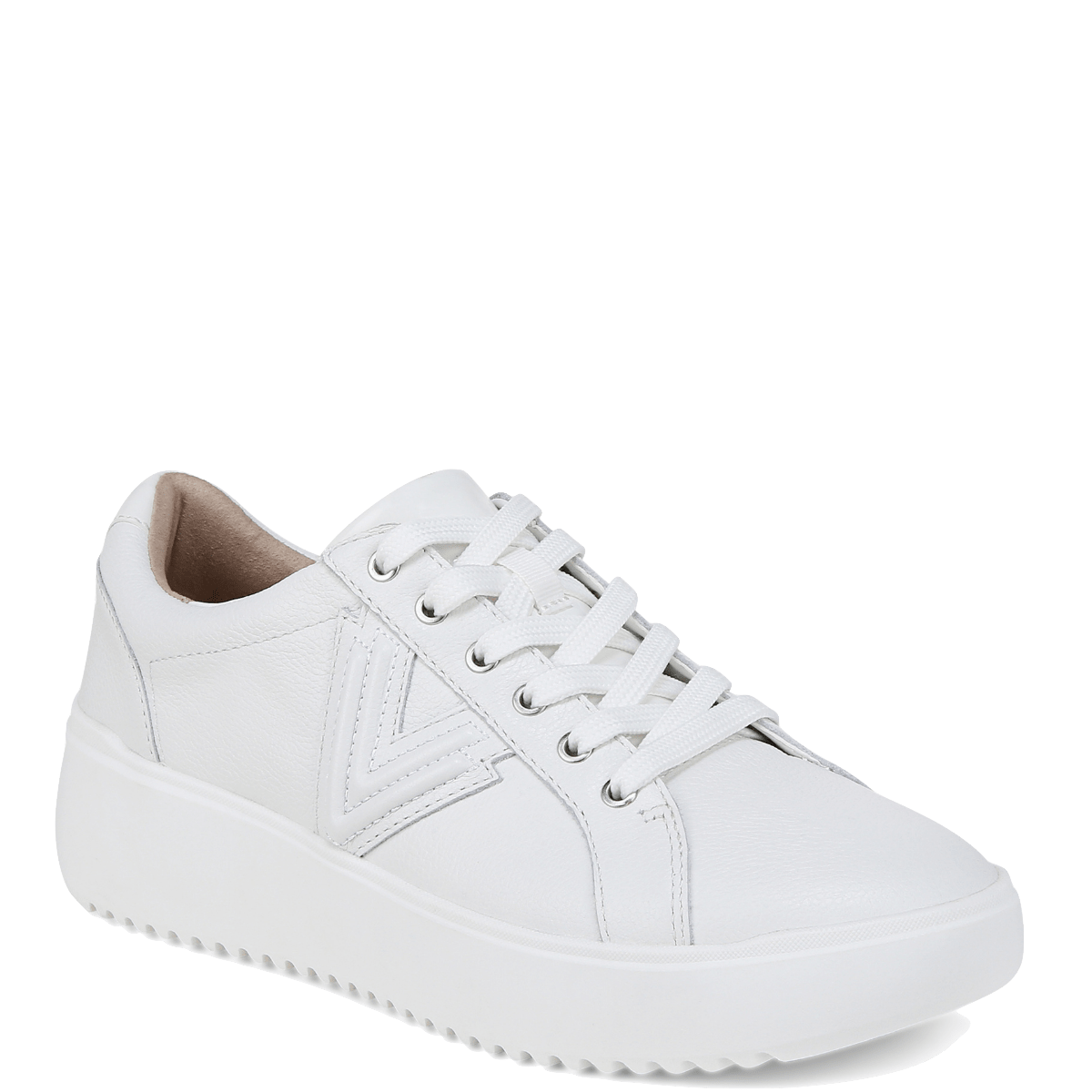 Sneaker Vionic Kearny Platform Pelle Bianco - Vionic - Calzature Savorè