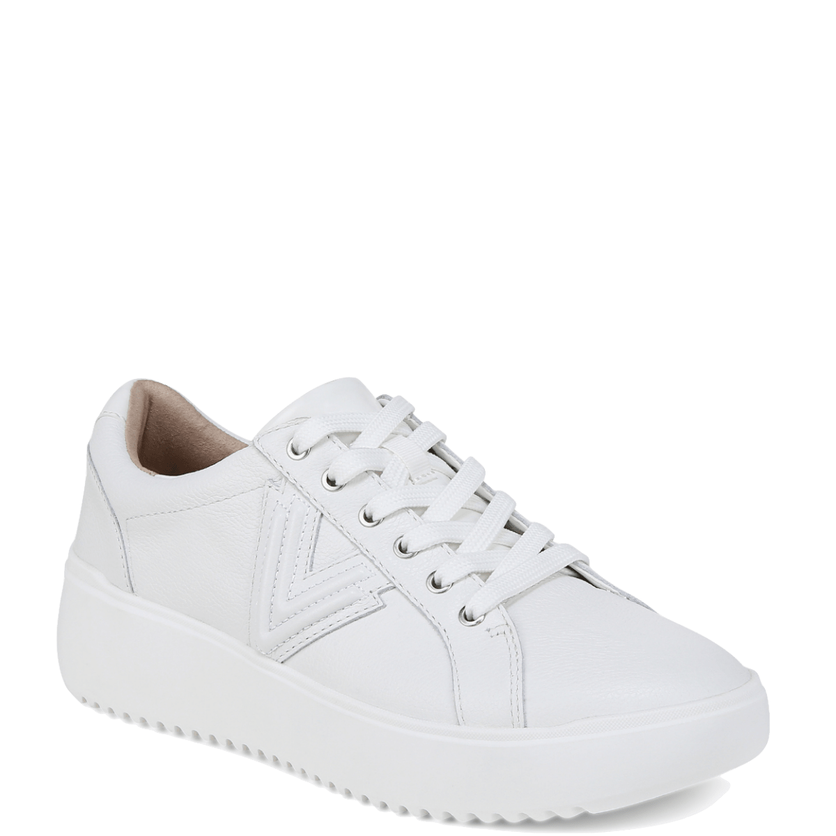 Sneaker Vionic Kearny Platform Pelle Bianco - Vionic - Calzature Savorè