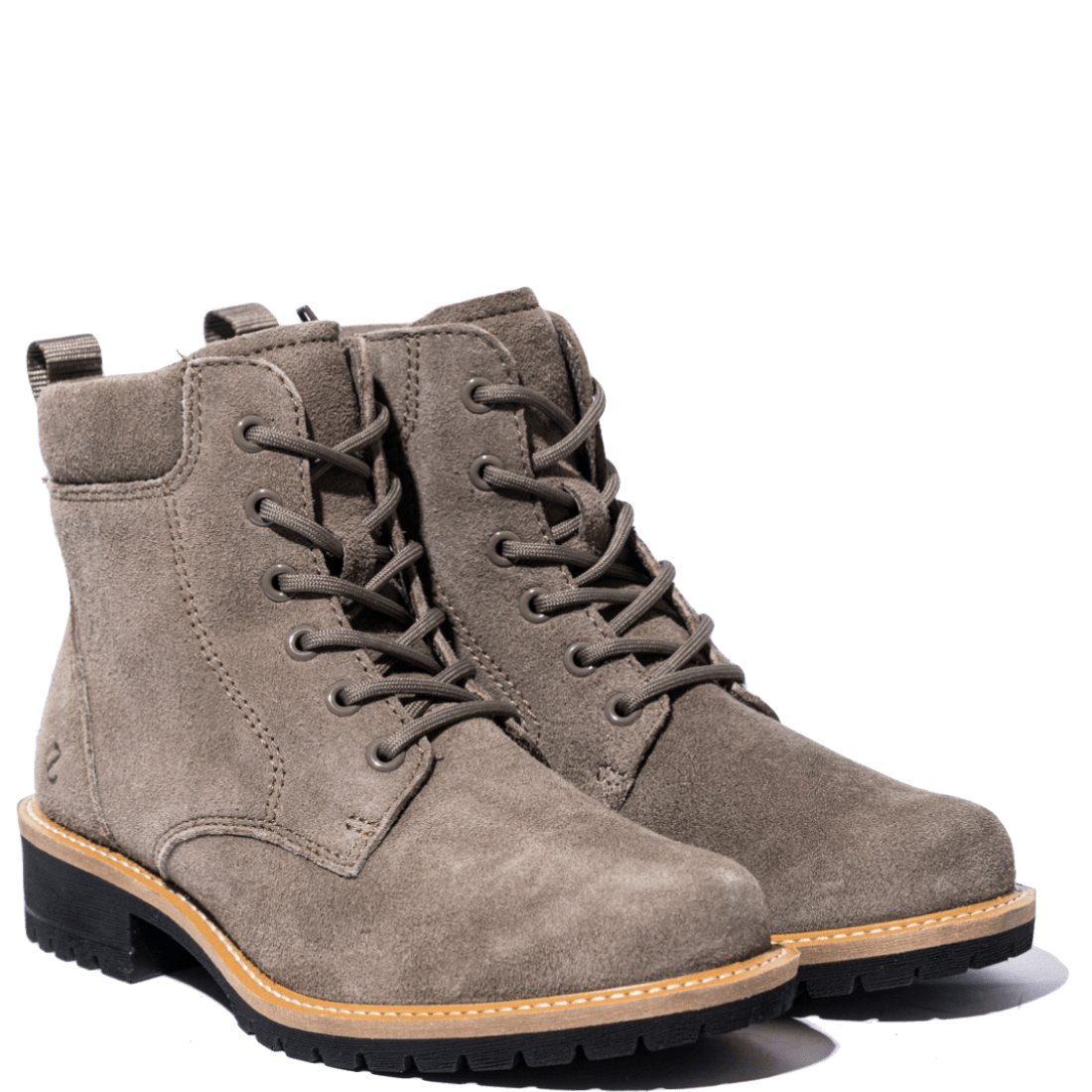 Stivaletto Allacciato Ecco Elaina Camoscio Dark Clay - Ecco - Calzature Savorè