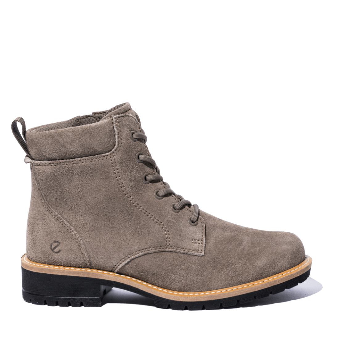 Stivaletto Allacciato Ecco Elaina Camoscio Dark Clay - Ecco - Calzature Savorè