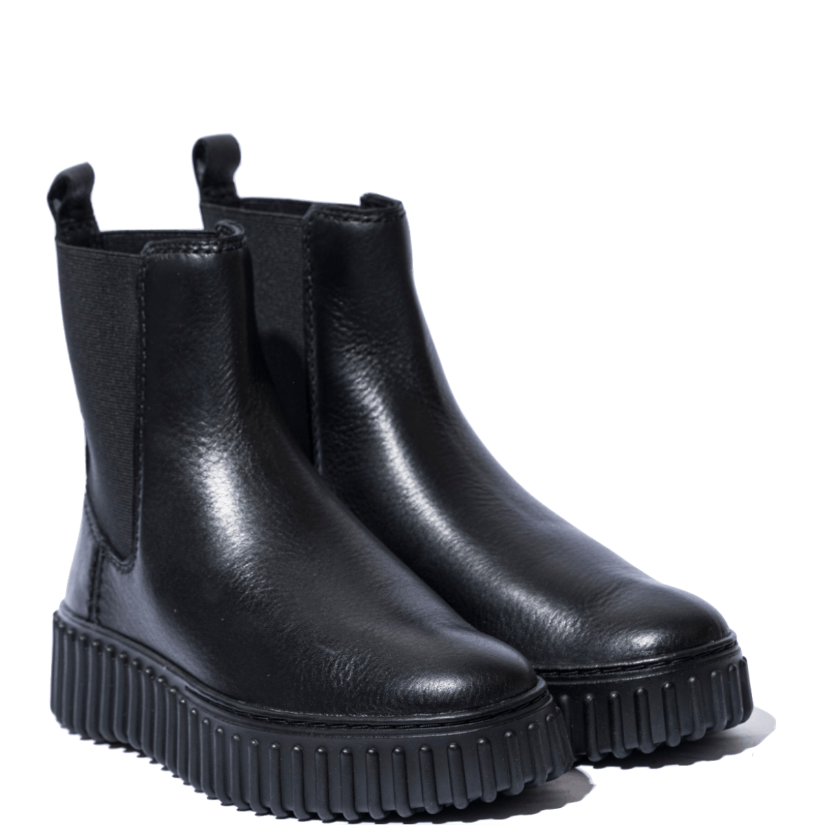 Stivaletto Chelsea Clark's Torhill Maple Pelle Martellata Nero - Clark's - Calzature Savorè