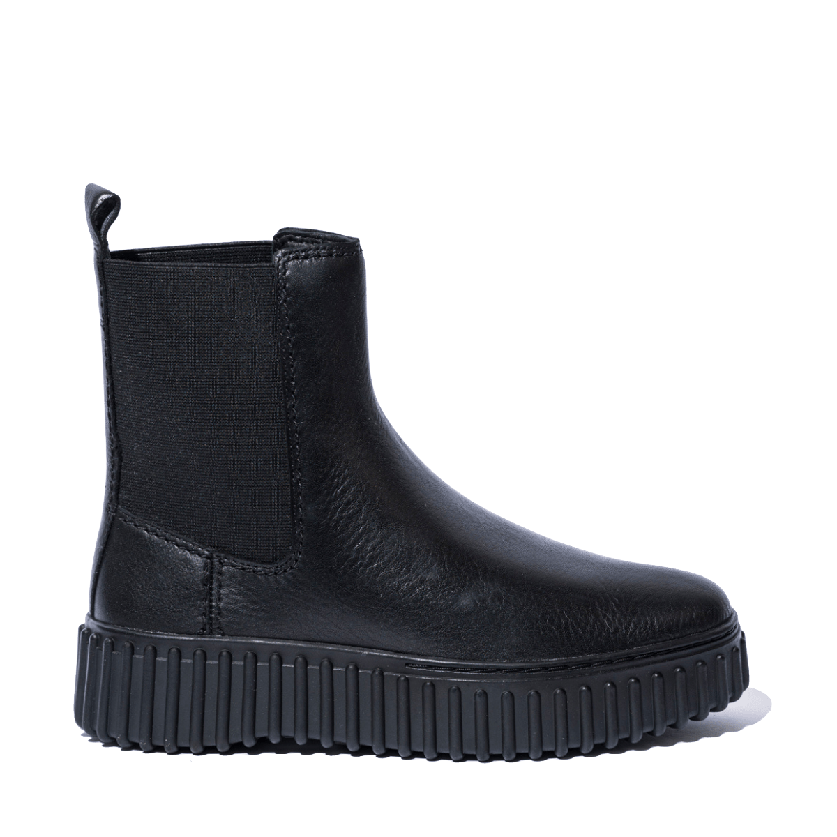 Stivaletto Chelsea Clark's Torhill Maple Pelle Martellata Nero - Clark's - Calzature Savorè