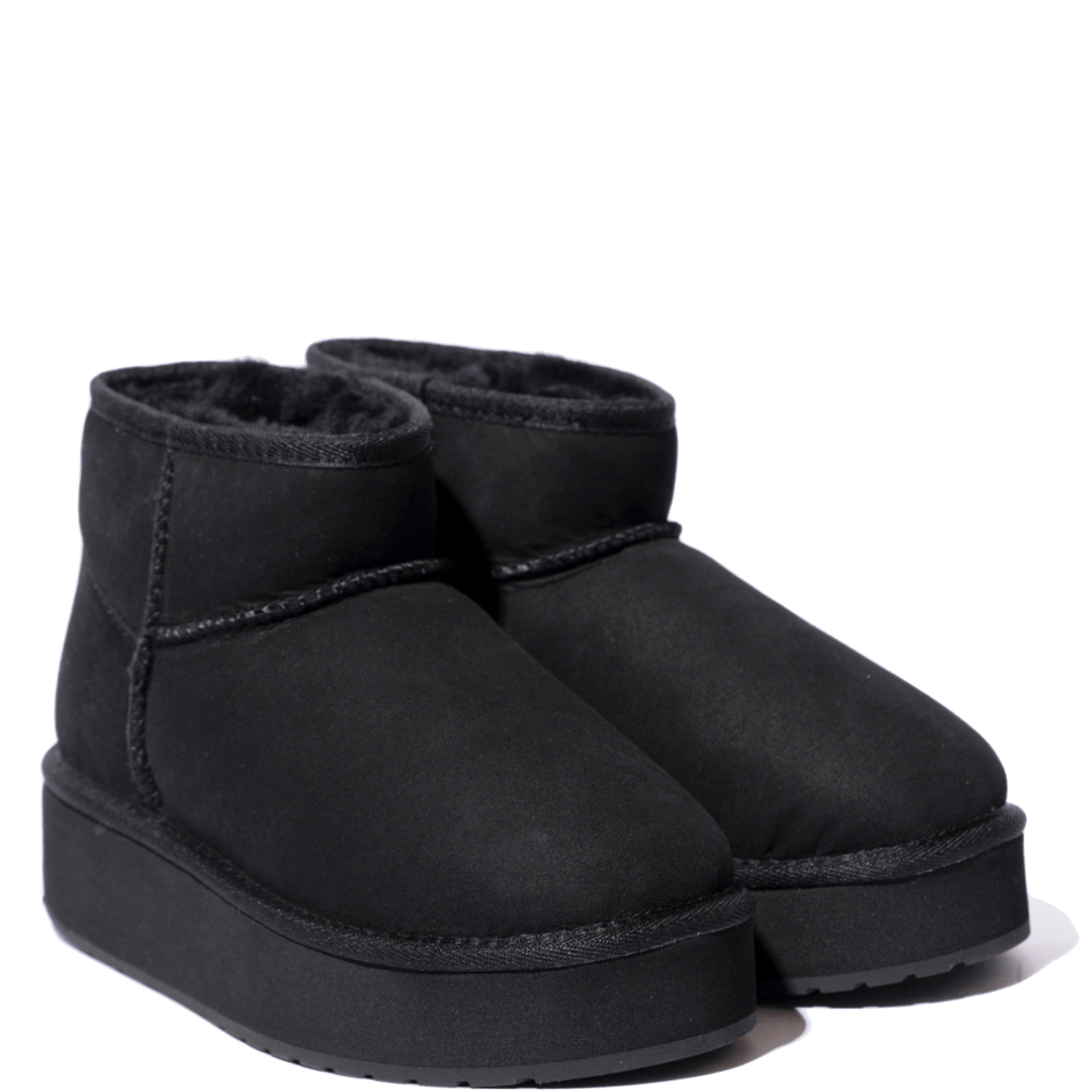Stivaletto Emu Australia Stinger Micro Flatform 2.0 Montone Imbottito Black - Emu Australia - Calzature Savorè