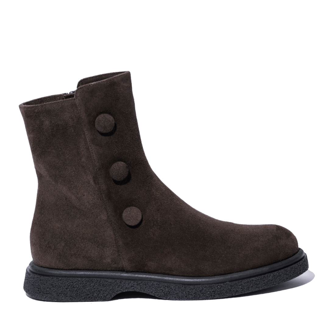 Stivaletto La Sellerie Bottoni Camoscio Caffè - La Sellerie - Calzature Savorè