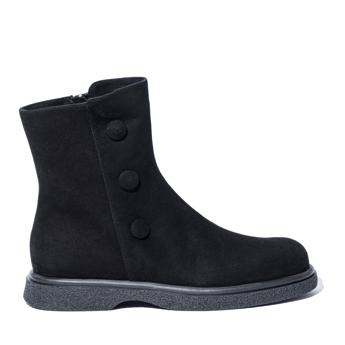 Stivaletto La Sellerie Bottoni Camoscio Nero - La Sellerie - Calzature Savorè