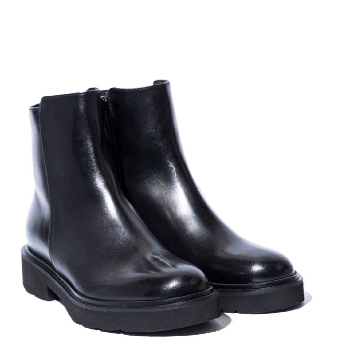 Stivaletto Luca Grossi Cerniera Pelle Natur Nero - Luca Grossi - Calzature Savorè