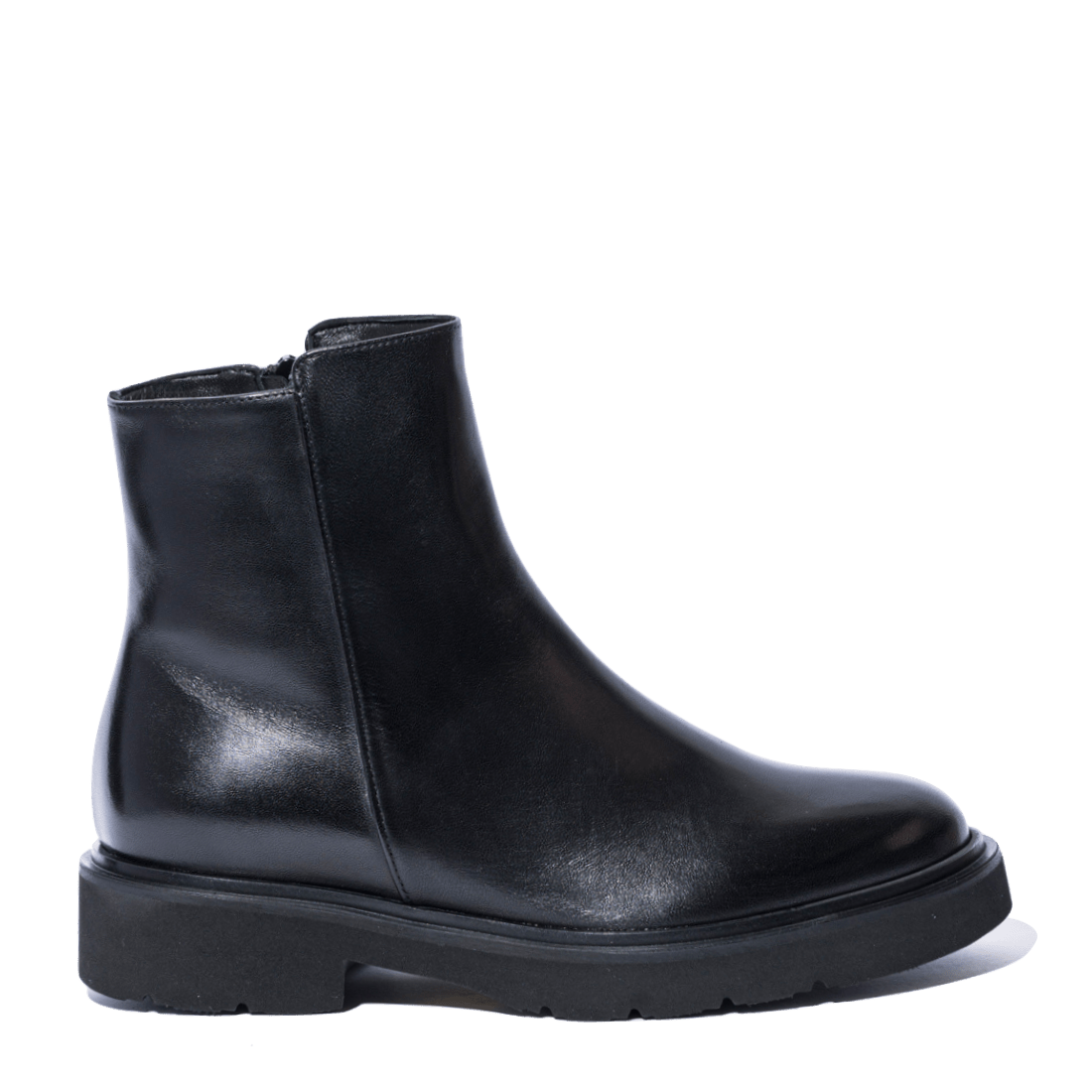 Stivaletto Luca Grossi Cerniera Pelle Natur Nero - Luca Grossi - Calzature Savorè