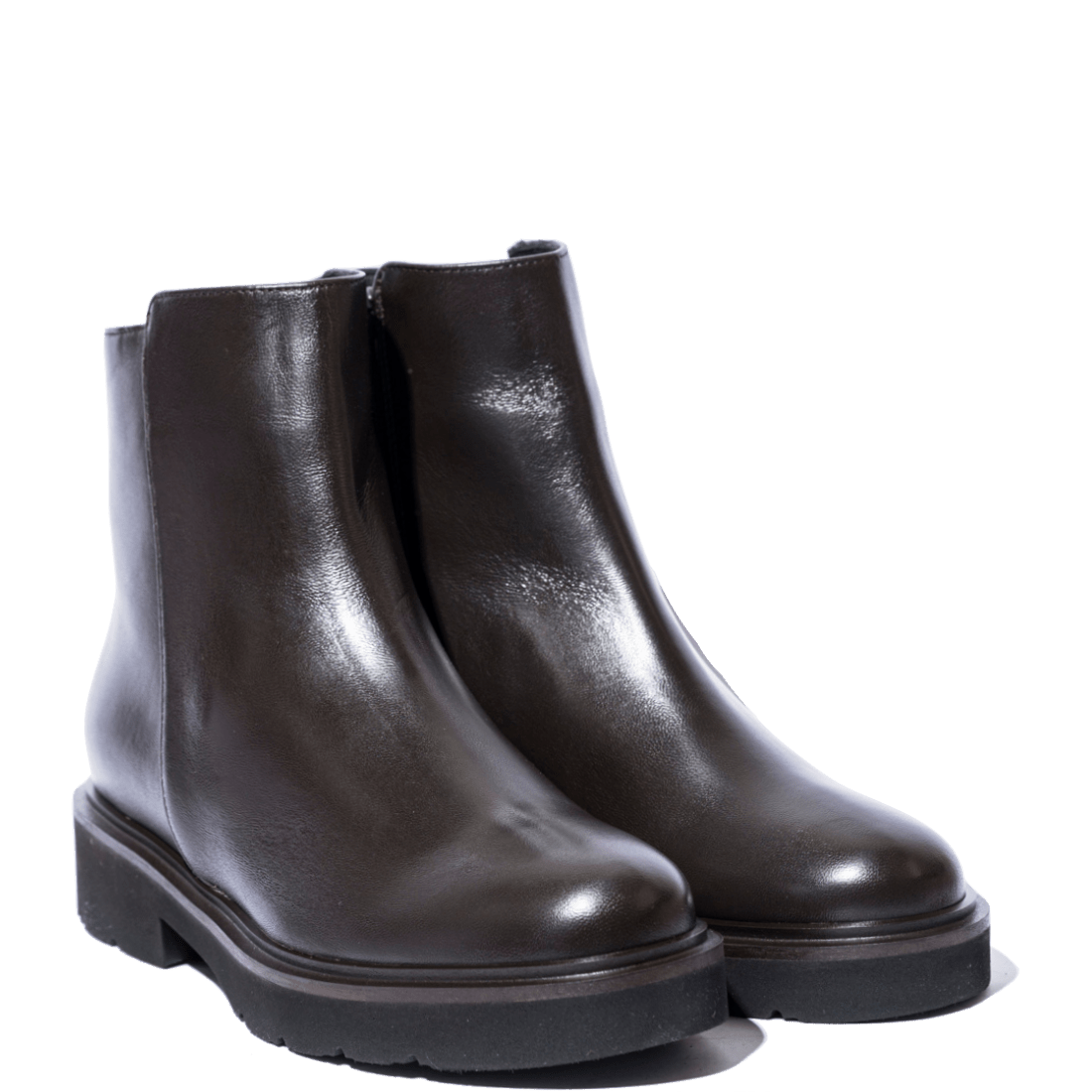 Stivaletto Luca Grossi Cerniera Pelle Natur Testa Di Moro - Luca Grossi - Calzature Savorè