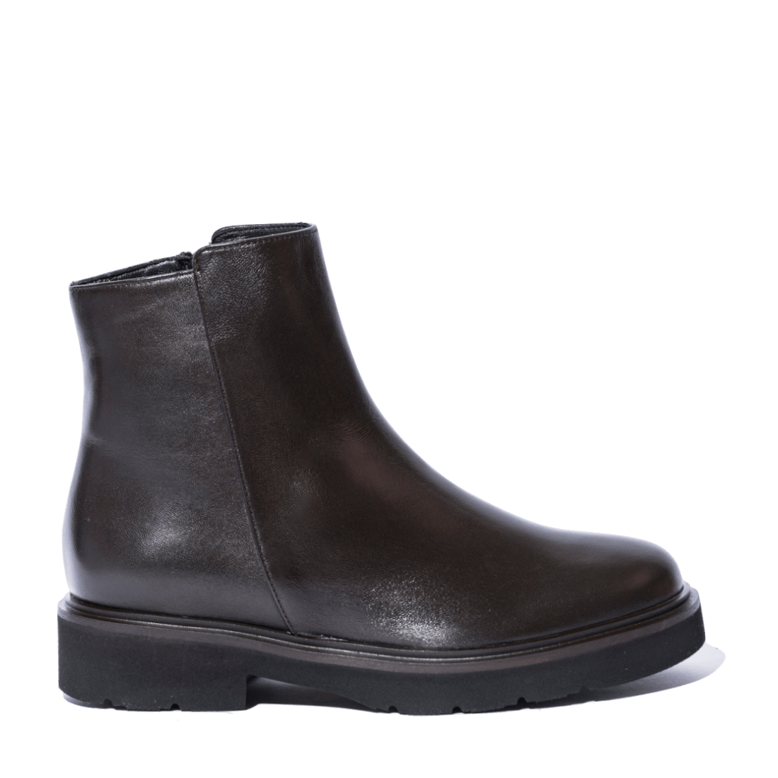 Stivaletto Luca Grossi Cerniera Pelle Natur Testa Di Moro - Luca Grossi - Calzature Savorè