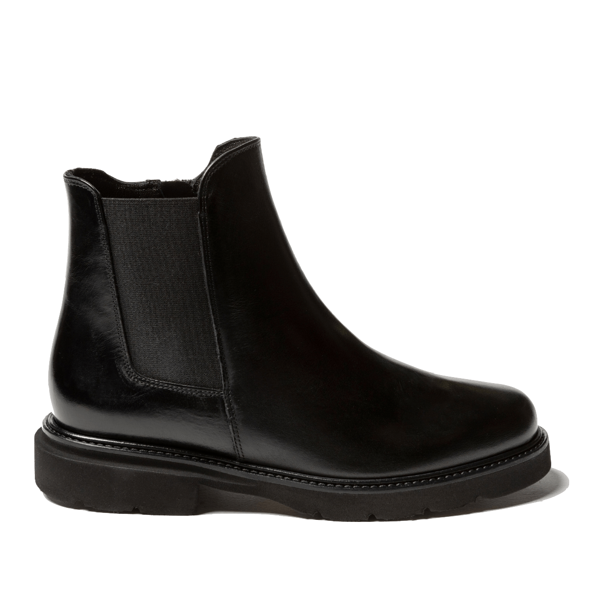 Tronchetto Luca Grossi Elastico e Cerniera Pelle Nero - Luca Grossi - Calzature Savorè