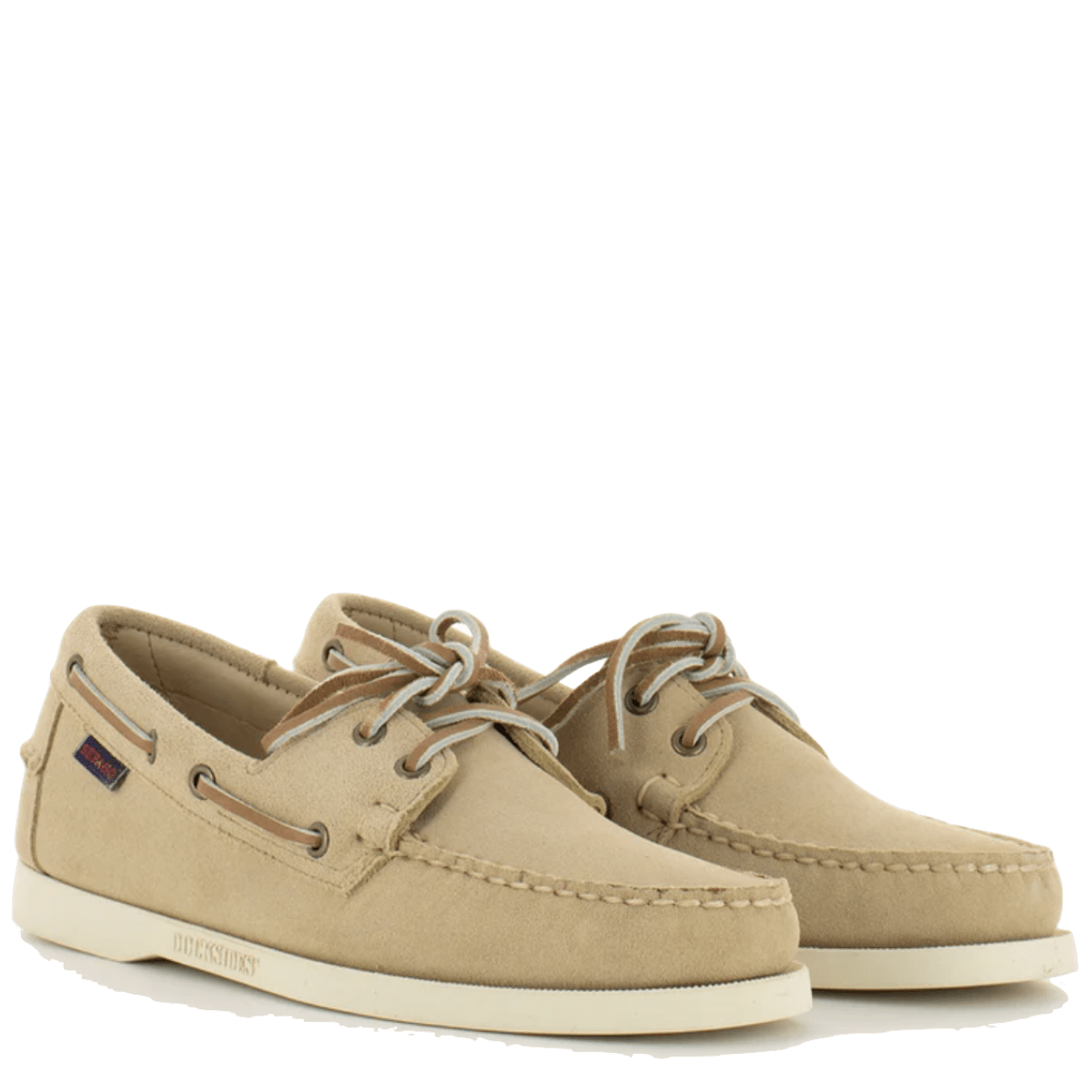 Vela Docksides Sebago Portland Flesh Out Suede Beige - Sebago - Calzature Savorè