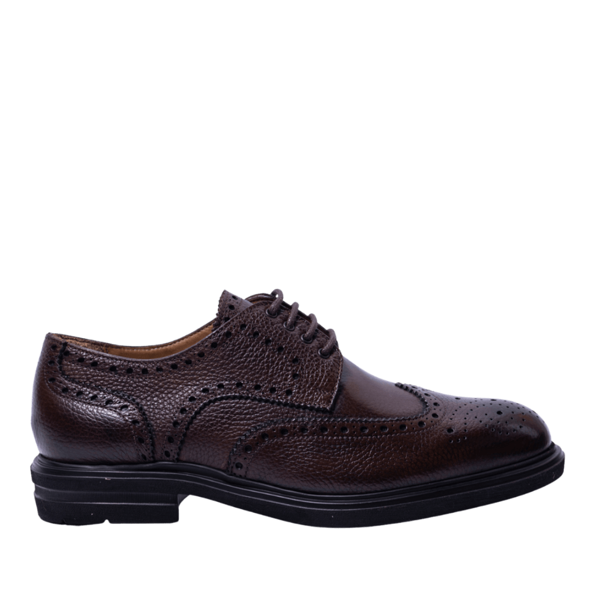 Allacciata Brecos Coda Di Rondine Pelle Marrone Fondo Gomma - Brecos - Calzature Savorè