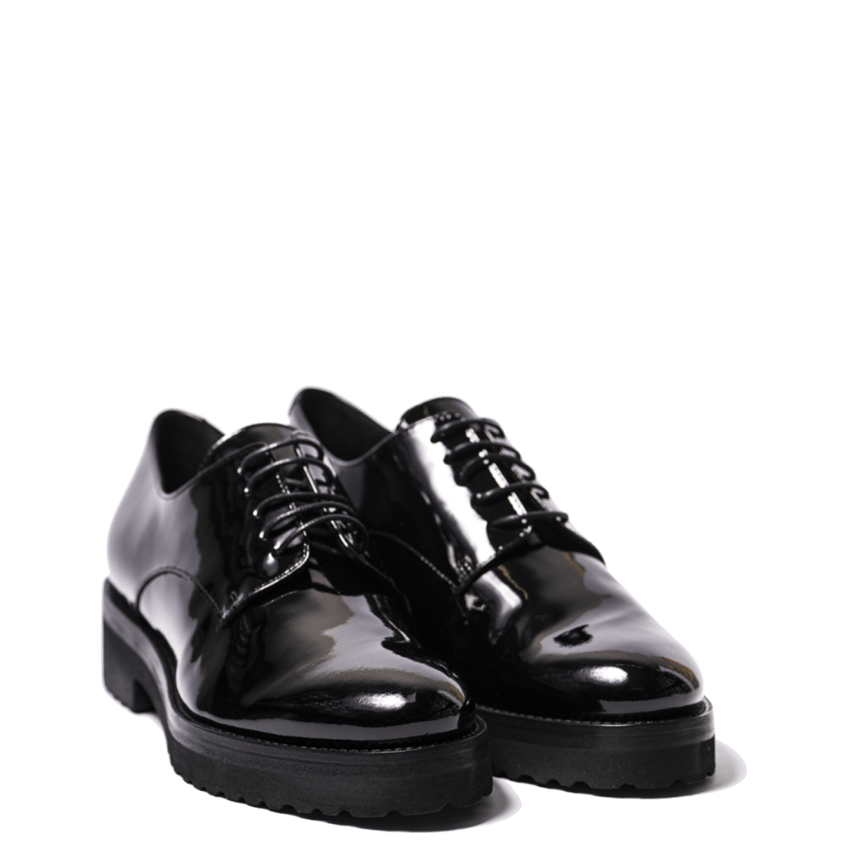 Allacciata Francesina Luca Grossi Vernice Nera - Luca Grossi - Calzature Savorè