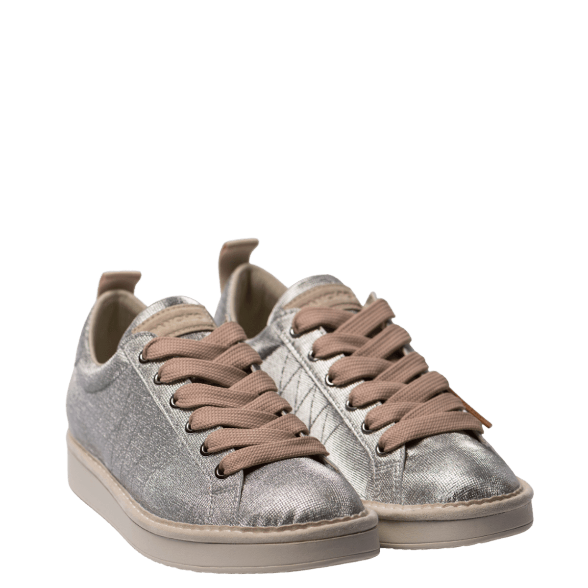 Allacciata Pànchic Laminated Fabric Silver Powder Pink ULTIMI NUMERI: 35 - 39 - Pànchic - Calzature Savorè